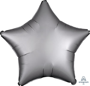 18" Satin Silver Star Shaped Foil Balloon