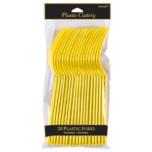 Yellow Plastic Forks