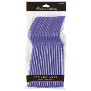 Purple Plastic Forks