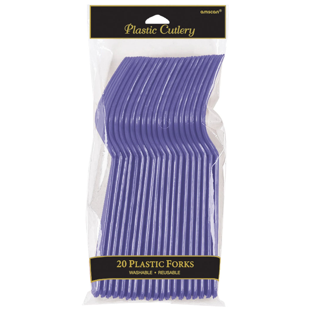Purple Plastic Forks