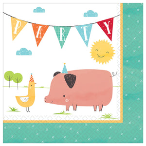 Barnyard Farm Birthday Luncheon Napkins