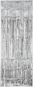 Silver Foil Metallic Fringe Curtain