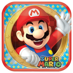 Super Mario Brother Square 9" Plates