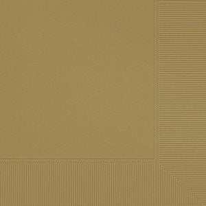 Gold 2-Ply Beverage Napkins - 40 ct