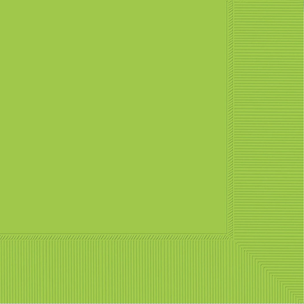 Lime Green 2-Ply Beverage Napkins - 40 ct