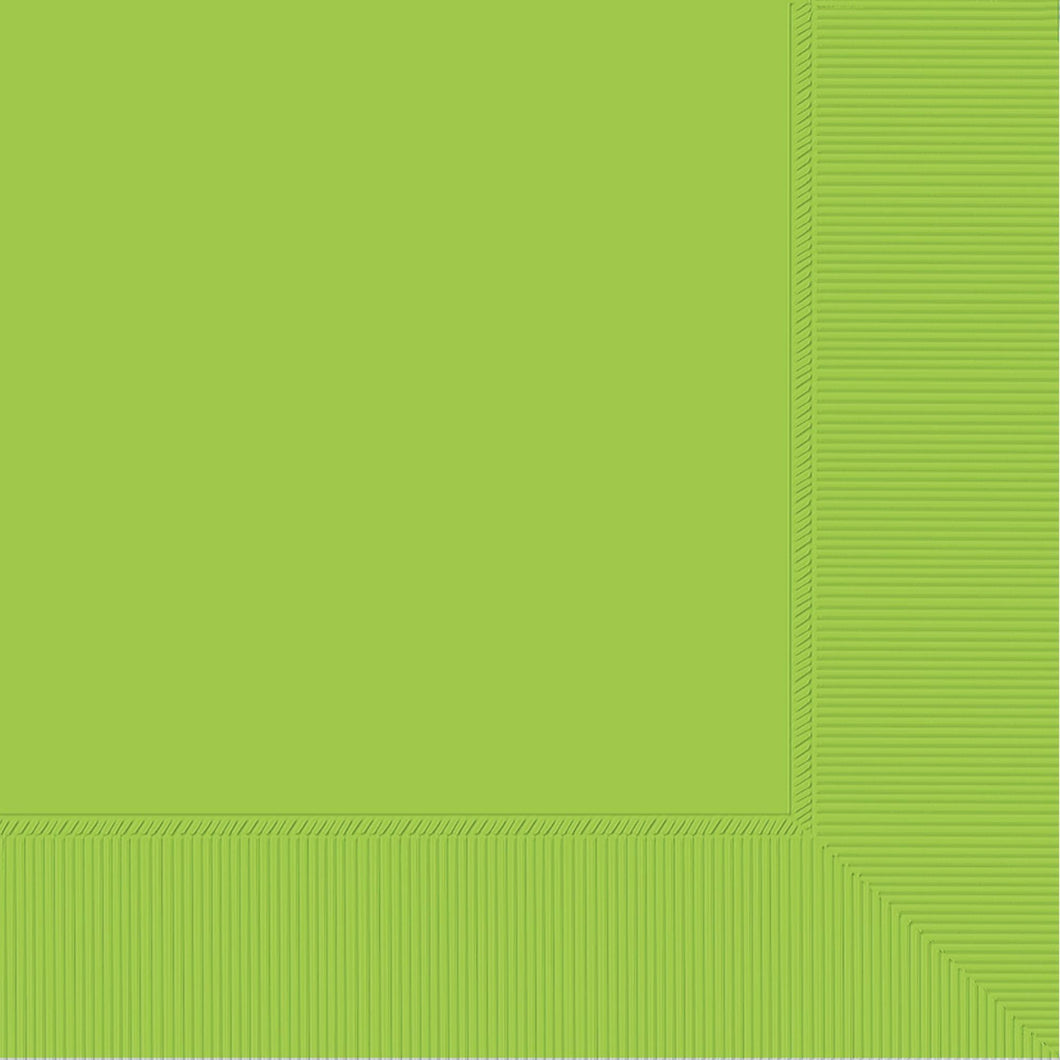 Lime Green 3-Ply Beverage Napkins - 50 ct