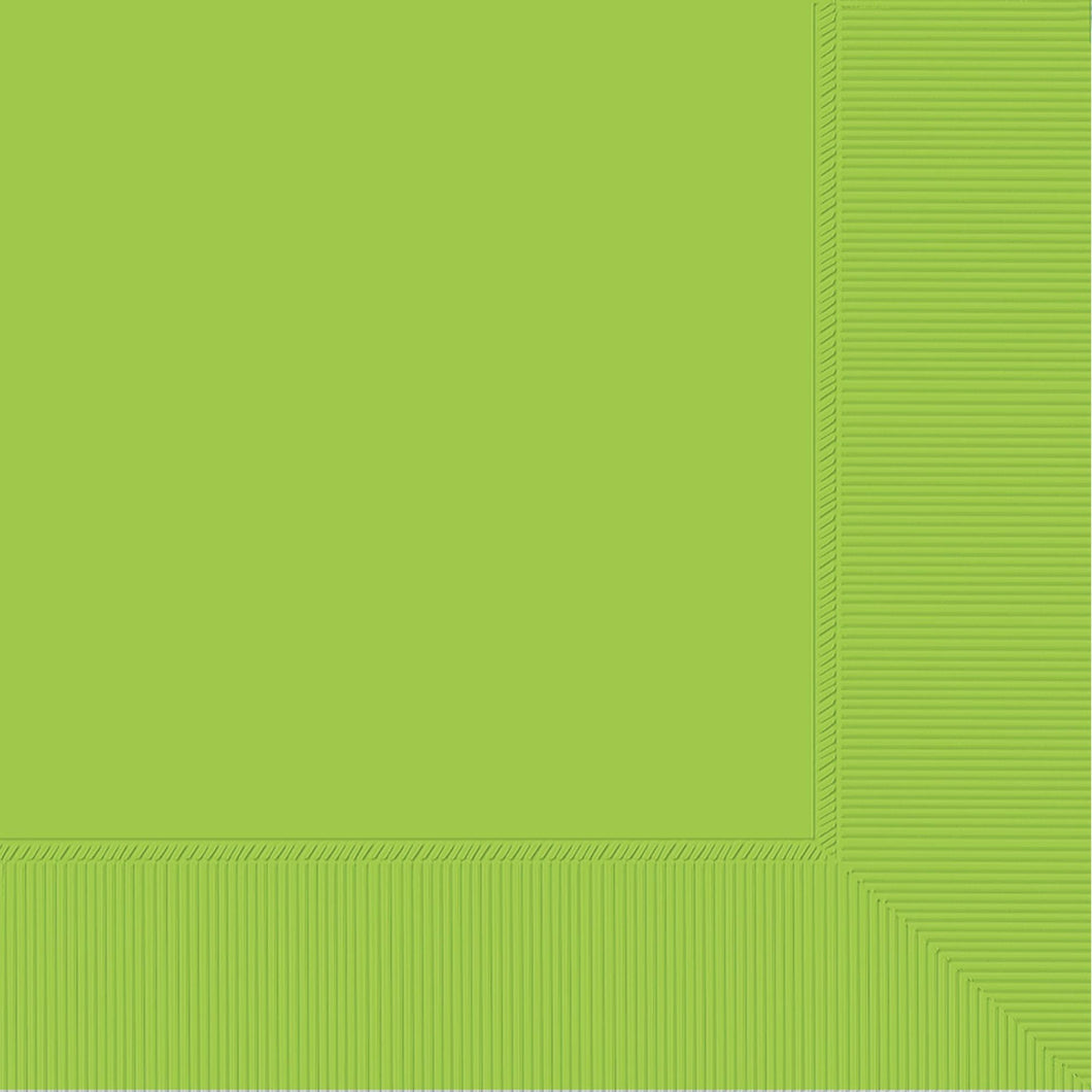 Lime Green 3-Ply Beverage Napkins - 50 ct