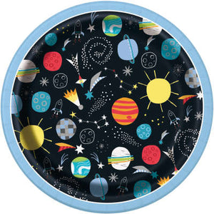 Outer Space Birthday Party 7" Dessert Plates 8ct