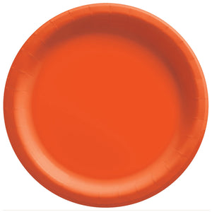 Orange Round Dessert Paper Plates