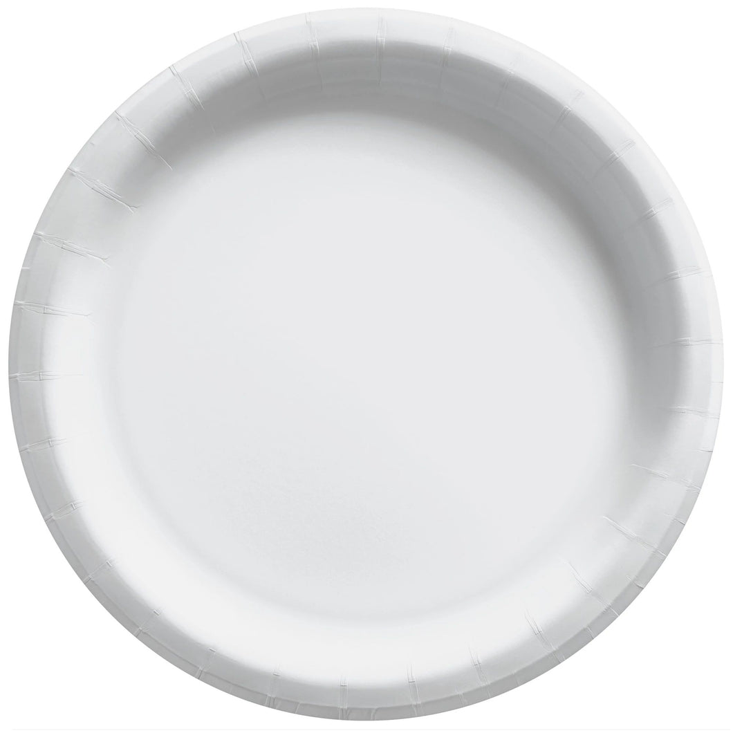 White Round Dessert Paper Plates