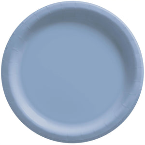 Pastel Blue Round Dessert Paper Plates