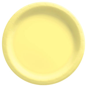 Pastel Yellow Round Dessert Paper Plates