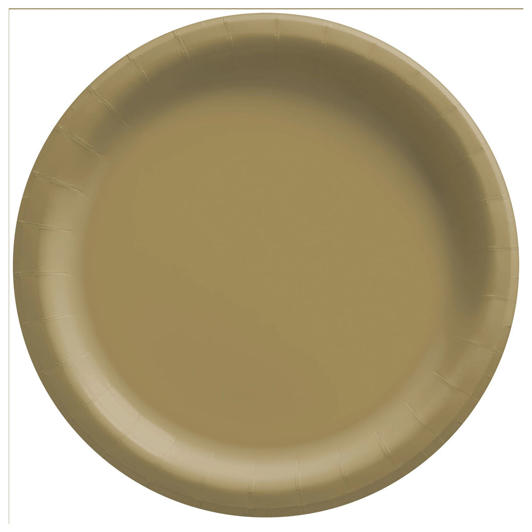 Gold Round Dessert Paper Plates
