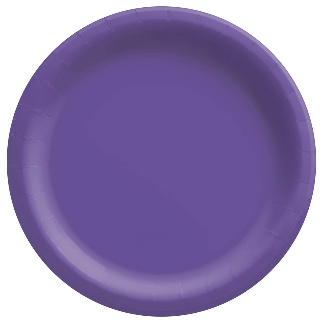 Purple Round Dessert Paper Plates