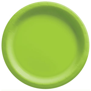 Lime Green Round Dessert Paper Plates