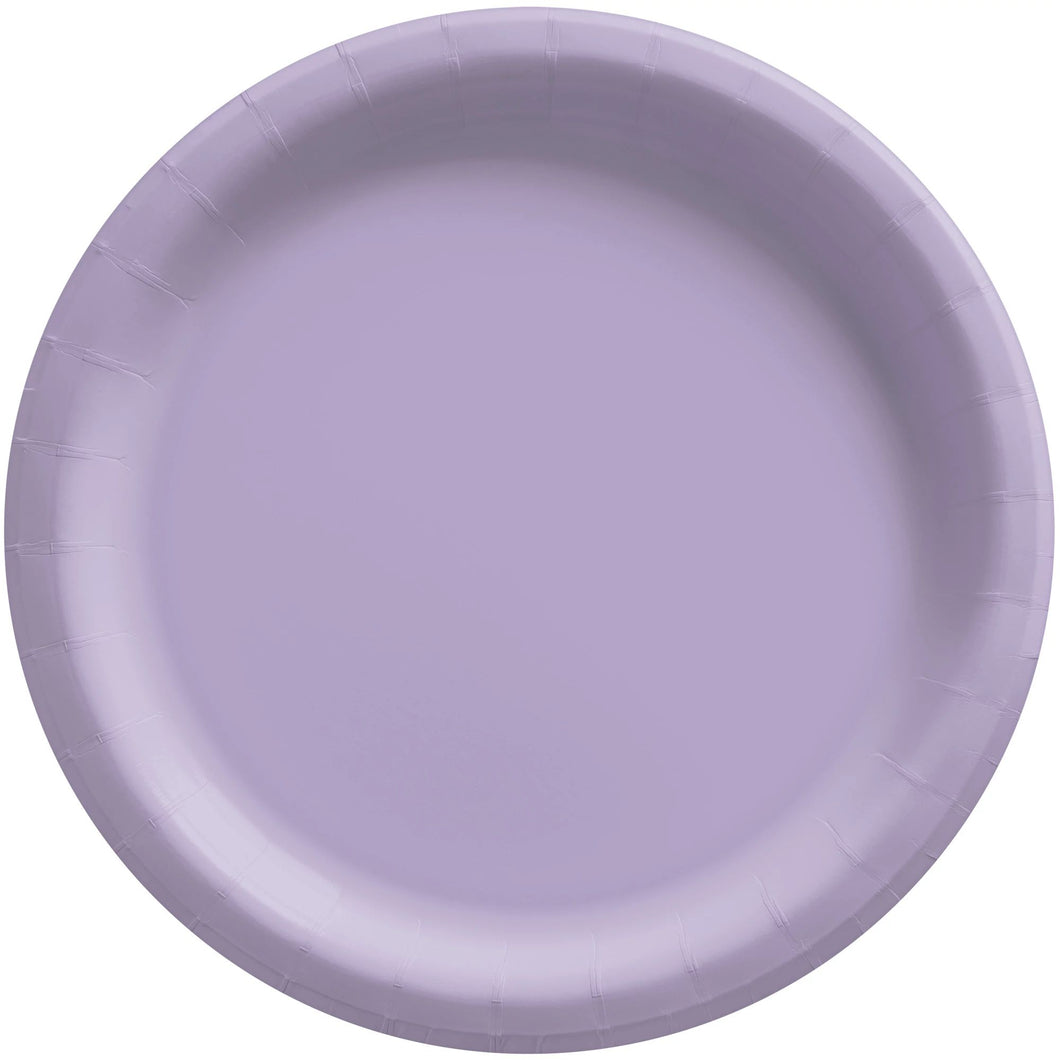 Lavender Round Lunch Paper Plates