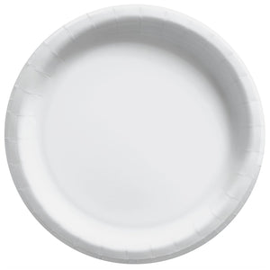 White Round Lunch Paper Plates