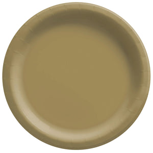 Gold Round Lunch Paper Plates