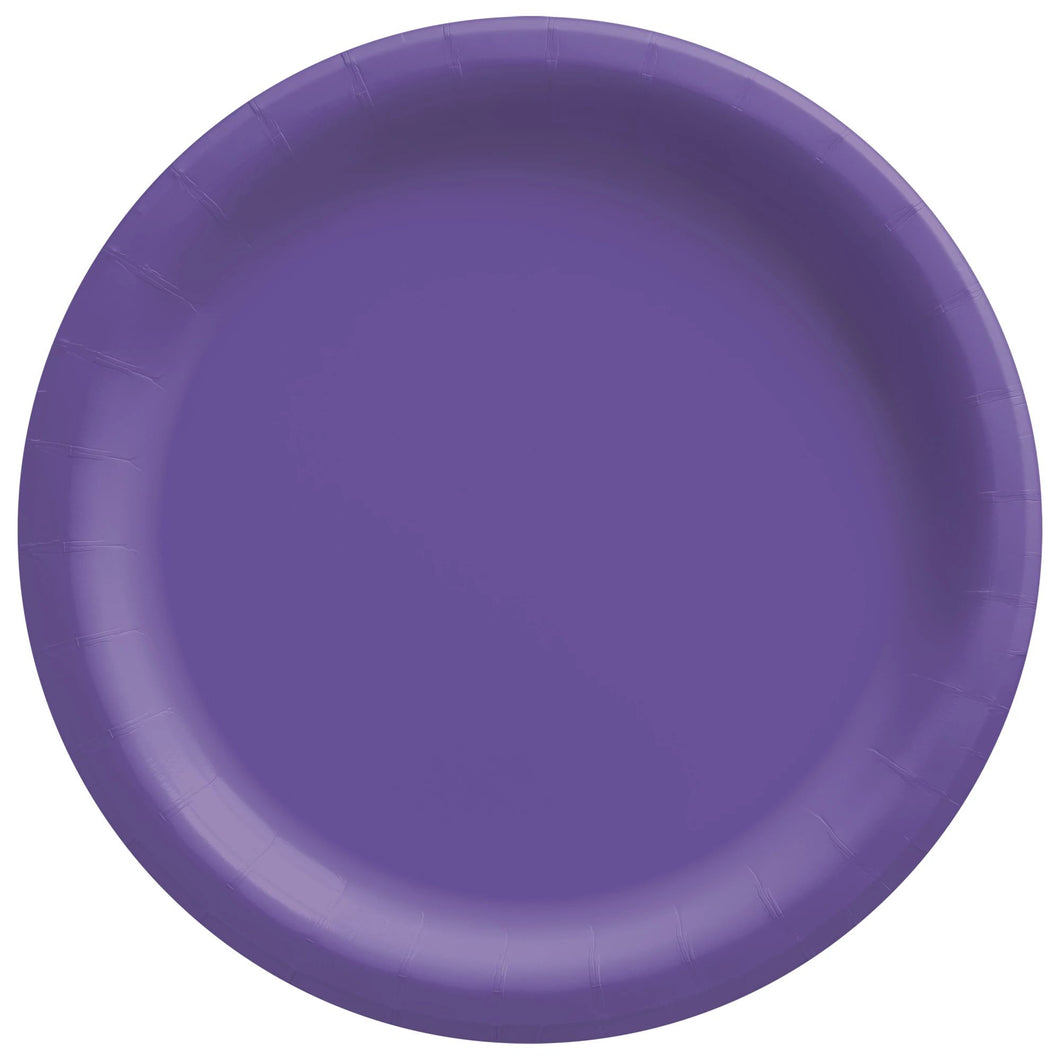 Purple Round Lunch Paper Plates