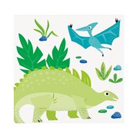 Blue & Green Dinosaur Beverage Napkins