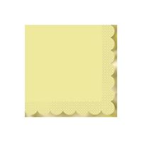 Pastel Yellow & Gold Beverage Napkins