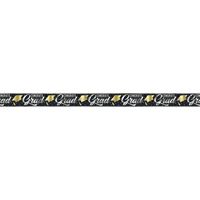 Stars & Caps Graduation Foil Fringe Banner