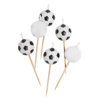 Soccer Party Pick Birthday Candles 6ct