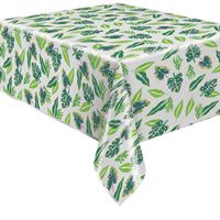 Tropical Leaves Rectangular Plastic Tablecover