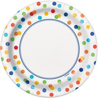 Colorful Birthday Round Dessert Plates