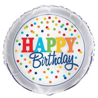 Colorful Dots Birthday Foil Balloon