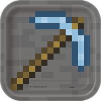 Minecraft Birthday Party Square 7" Dessert Plates