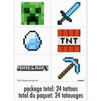 Minecraft Birthday Party Tattoos