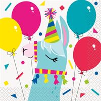 Llama Fun Birthday Beverage Napkins 16ct
