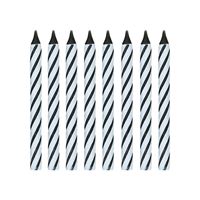 Black Spiral Birthday Candles