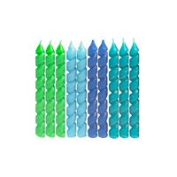 Blue & Green Spiral Birthday Candles