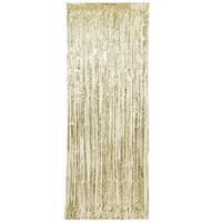 Gold Foil Metallic Fringe Curtain