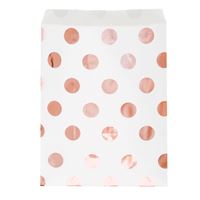 Rose Gold Dots Treat Bags 8ct