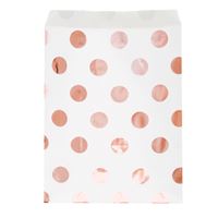 Rose Gold Dots Treat Bags 8ct