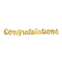 Gold "Congratulations" Banner