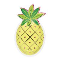 Pineapple Shaped Plates 8ct - Foil Stamped