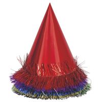 Fringed Foil Hats - Assorted Colors