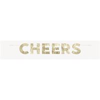 Gold "CHEERS" Fringe Banner