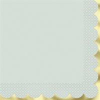 Gold & Light Blue Luncheon Napkins
