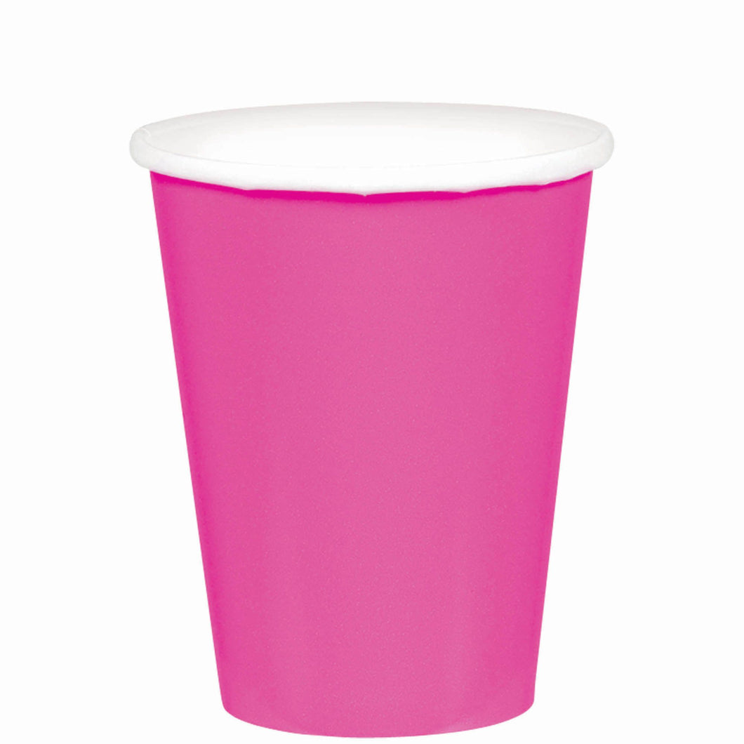 Bright Pink 9 oz. Paper Cups