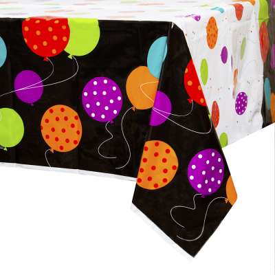 Classic Birthday Party Rectangular Plastic Table Cover 54