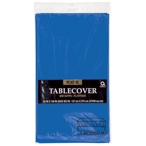 Royal Blue Rectangular Plastic Tablecover