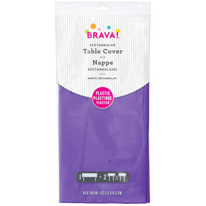 Purple Rectangular Plastic Tablecover