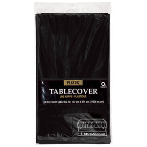 Black Rectangular Plastic Tablecover