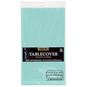 Robin's Egg Blue Rectangular Plastic Tablecover