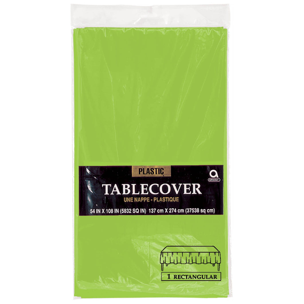 Lime Green Rectangular Plastic Tablecover